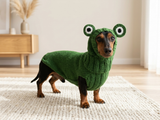 Pet Frog Costume - Halloween Costume Frog Sweater and Hat - Dachshund Frog Set for Dog Photo Shoot-Halloween dog costume for small dog Frog