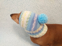 Warm hat for dog or cat, hat for dog, hat for small dog, hat for dachshund dachshundknit
