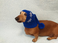 Christmas hat for dog, Santa hat for dog, hat for dog, hat for small dog, hat for dachshund, knitted hat, warm ears of dog - dachshundknit