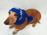 Christmas hat for dog, Santa hat for dog, hat for dog, hat for small dog, hat for dachshund, knitted hat, warm ears of dog - dachshundknit