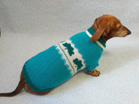 Dachshund clover clothing St. Patrick's Day, dog clover sweater dachshundknit