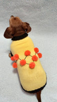 Sweater for a dog lot of pompons, sweater Halloween for dog dachshundknit