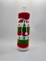 Christmas bottle cover, Christmas bottle decoration,Decor Bottle, Wine Accessories, Knitted bottle,Wine Decor Crochet Bottle Bottle Sweater