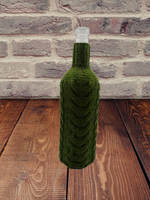 Knitted sweater for bottle of wine, wine bottle accessory