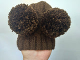 Hat for dog with two pompons, hat for dachshund with two pompons dachshundknit