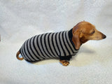 Knitted striped sweater for dachshund or small dog dachshundknit