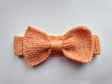 Knitted dog collar bow tie