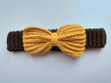 Knitted collar bow for dog cat