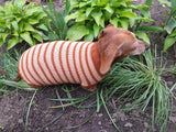 Clothing for dachshunds brown striped sweater for dachshunds dachshundknit