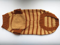 Clothing for dachshunds brown striped sweater for dachshunds dachshundknit