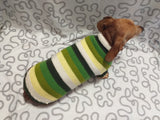 Dachshund clothes striped sweater dachshundknit