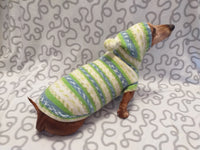 Clothing for dachshund or small dog with sweater with hoodie dachshundknit