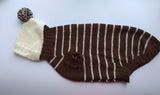 Brown Striped Hoodies for Dogs dachshundknit