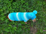 Costume for miniature dachshund sweater and hat, Doxie sweater and hat set, clothes for small dog of dachshund
