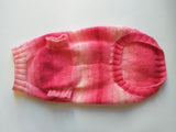 Clothes sausage dog pink sweater with bow, knitted pink sweater with bow for dog dachshundknit