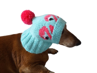 Flamingo knitted hat for dogs, dog clothes with flamingos