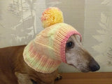 Dachshund christmas  hat with big pompom dachshundknit