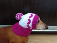 Dog clothes hat with hearts for valentine's day