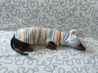 Lollipop suit for mini dachshund sweater and hat,suit set sweater and hat for dog,wiener sweater and hat, dog set sweater and hat set dachshundknit