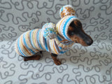 Lollipop suit for mini dachshund sweater and hat,suit set sweater and hat for dog,wiener sweater and hat, dog set sweater and hat set dachshundknit