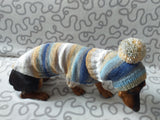 Doxie dachshund costume sweater and hat