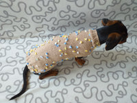 Jumper with flowers for a mini dachshund,Sweater with flowers and butterflies for miniature dachshund or small dog. dachshundknit