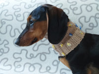 Scarf snood for dog with butterflies and flowers, scarf snood for small dogs, snood for dachshund, scarf for dachshund