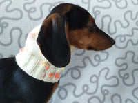 Scarf snood for dog with butterflies and flowers, scarf snood for small dogs, snood for dachshund, scarf for dachshund