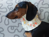 Scarf snood for dog with butterflies and flowers, scarf snood for small dogs, snood for dachshund, scarf for dachshund