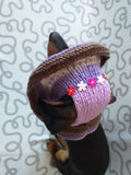 Summer hat panama from the sun with flowers for a dog