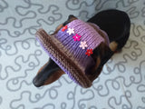Summer hat panama from the sun with flowers for a dog
