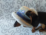 Summer sun hat for dog, summer accessory for dog, hat for dog, gift for dog, summer clothes dog headwear, dog hat
