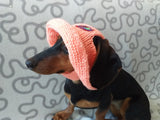 Pink sun hat for dog, summer accessory for dog, hat for dog, gift for dog