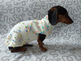 Floral Mini Dachshund Jumper, Dog Coat, Clothes Dog Sweater
