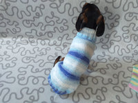 Melange sweater for mini dachshund,Dachshund Sweater, Dog Clothes, Dog sweater, Dachshund clothes, Wiener dog clothes, Winter dog sweater dachshundknit