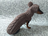 Alpaca coat and hat for dogs, knitted dachshund clothes sweater and hat, winter dachshund suit sweater and hat dachshundknit