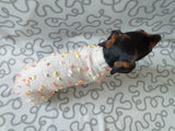 New exclusive collection of sweaters with flowers and butterflies for the miniature dachshund or small dog dachshundknit