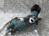 Sweater for a mini dachshund with a toy dog, Mini Dachshund Jumper, Clothes Dog Sweater, Sweater for miniature dachshund or small dog.