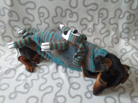 Sweater for a mini dachshund with a toy dog, Mini Dachshund Jumper, Clothes Dog Sweater, Sweater for miniature dachshund or small dog.