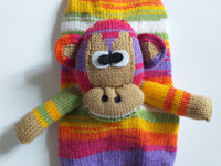 Pet clothes costume with toy monkey, dog sweater monkey, jumper for dachshund monkey