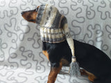 Knitted hat for dachshund or small dog, warm knitted hat for dog, Dog Christmas Hat, Santa Dog Hat, Elf Dog Outfit, doxie clothes hat