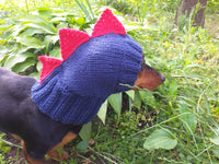 Dragon Dinosaur Dog Hat Hood Snood, hat for dog dinosaur, dino dog cloches