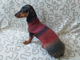 Size L Warm coat for dachshund puppy or small dog, knitted jumper for puppy dachshund, dachshund puppy clothes, wool sweater for small dog