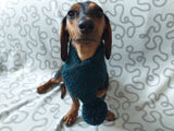 Handknitted woolen christmas dog scarf with pom poms, knitted dog neck warmer, dachshund and snood dog scarf with pom poms