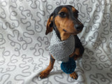 Handmade knitted scarf for dog