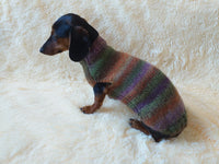 Warm coat for wiener dog, Miniature Dachshund Knitted Jumper, Dachshund clothes knitted sweater, wool sweater for dachshund or small dog dachshundknit