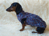 Wool aran sweater for mini dachshund or small dog, dachshund puppy sweater, terrier sweater, small dog sweater