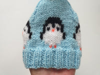 Christmas hat with penguins for dog