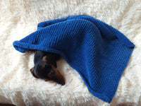 Handmade Plush Knitted Blanket for Dog, Cat or Baby, Dachshund Blanket, Cozy blanket