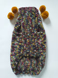 Wool dog jumper with pom poms